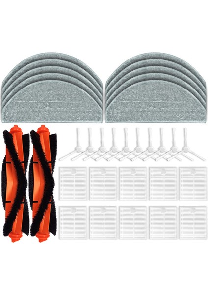 Xiaomi Robot Vakum E10 E12 Yedek Yedek Parça Aksesuarları Ana Yan Fırça Filtre Mop Bezi (Yurt Dışından)