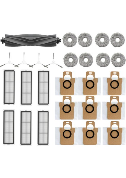 Dreame Bot L10S Pro L10S Ultra Robot Vakum Süpürge Yedek Parçaları, Kauçuk / Yan Fırça, Filtre, Mop Rag, Toz Çantaları (Yurt Dışından)