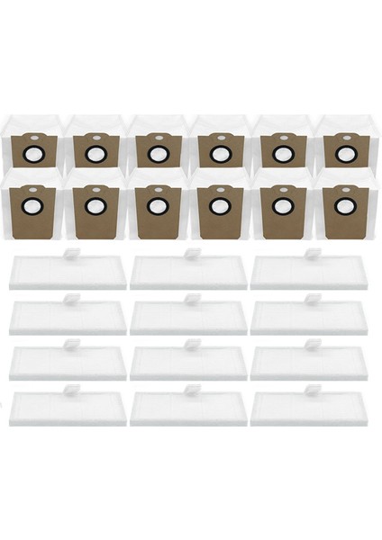 Midea S5+ Plus Için 24 Pccs, Conga 2299 Ultra Home X-Treme Genesis Vakum Süpürge Yedek Parçaları Hepa Filtre Toz Çantası (Yurt Dışından)