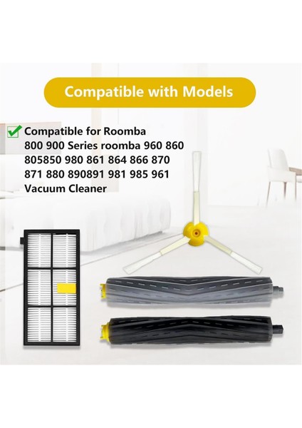 Irobot Roomba 800 Serisi 850 860 861 864 866 870 871 880 890 891 900 Serisi 960 961 980 981 985 Filtre Fırça Parçaları (Yurt Dışından) fırsatları