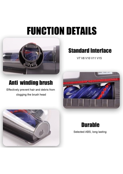 Motorlu Takım Fırçası Dyson V7 V8 V8 V10 V11 V15 Vakum Süpürge Akar Emme Kafası- Kanepeler Için, Yataklar (Yurt Dışından) modelleri
