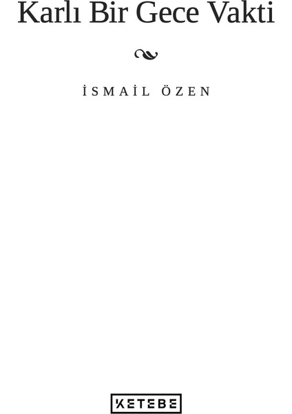 Karlı Bir Gece Vakti - İsmail Özen modelleri