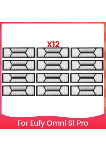 12PCS Vakum Filtre Aksesuarları Eufy Omni S1 Pro Vakum Süpürge Aksesuarları Yedek Parçaları (Yurt Dışından)