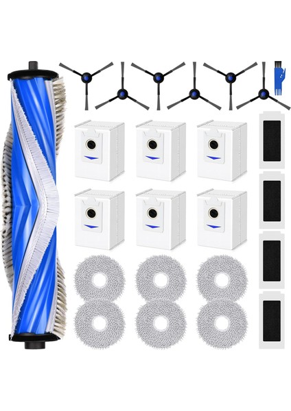 Ecovacs Deebot T30S Robot Vacum Seğerleri Ana Yan Fırça Hepa Filtre Mop Bez Torbaları Yedek Parçalar (Yurt Dışından)