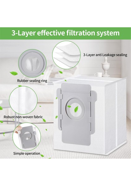 Irobot Roomba Için Vakum Temizleyici Torbalar I7/i7+I7 Plus/i3+/i3 Plus/i4+/i6+/i6 Plus/i8 18+/j7 J7+/s9, S9+S9 Artı (Yurt Dışından) indirimleri