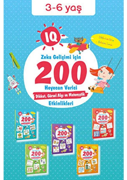 200 Heyecan Verici Zeka Gelişimi Etkinlik Seti Ciltsiz Çocuk Kitapları fiyatları