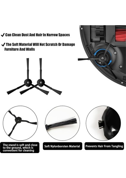 Roborock Q8 Için Max / Q8 Max+(Artı) / Q5 Pro / Q5 Pro+(Artı) Vakum Süpürge Ana Yan Fırça Mop Bezi Hepa Filtreleri (Yurt Dışından) indirimleri