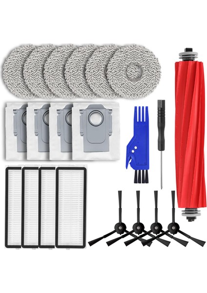 Roborock Qrevo Için Yedek Parçalar Maxv/qrevo Pro/qrevo S, Yedek Ana Yan Fırça Hepa Filtresi Mop Kumaş Pedleri (Yurt Dışından)