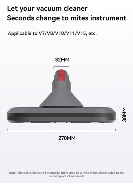 Mini Motorlu Takım Fırçası Dyson V7 V7 V8 V10 V11 V15 Çubuk Vakum Süpürge Parçaları Yatak Çekyesi Için Akar Çıkarma Fırçası (Yurt Dışından) fiyatları