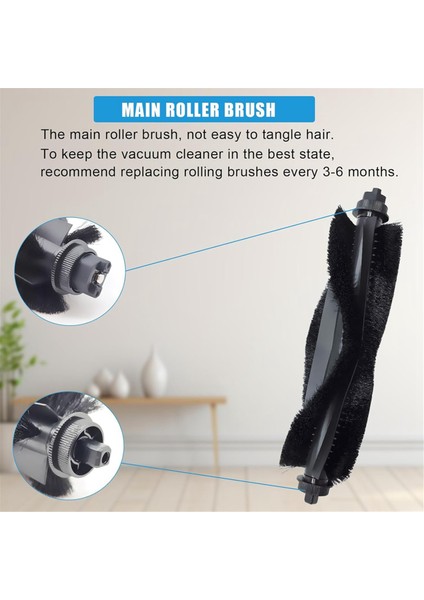 Eufy L60/ L60 Ses/ L50/ L50 Ses Vakum Süpürücü Ana Yan Fırça Hepa Filtre Toz Torbaları Yedek Parçalar (Yurt Dışından) modelleri