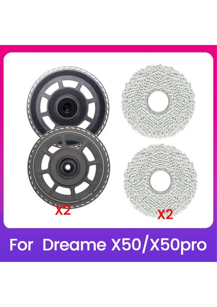 Dreame X50 / X50 Pro Vakum Temizleyici Aksesuarları Yedek Süpürücü Mop Bez (Yurt Dışından)