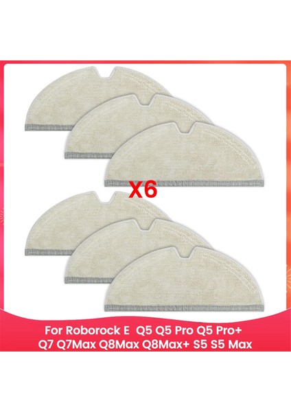 Roborock E Serisi Için Mikrofiber Paspas Bezi, Q5, Q5 Pro, Q5 Pro+, Q7, Q7MAX, Q8MAX, Q8MAX+, S5, S5 Max, Robot Vakum Süpürge (Yurt Dışından)