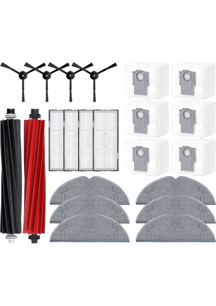 Roborock S8 Pro Ultra Robot Için Vakum Süpürge Yedek Parçalar Ana Yan Fırça Paspas Ped Hepa Filtre Toz Torbaları Aksesuarlar (Yurt Dışından)