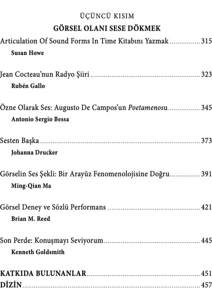 Şiirin Sesi - Sesin Şiiri - Marjorie Perloff/Craig Dworkin