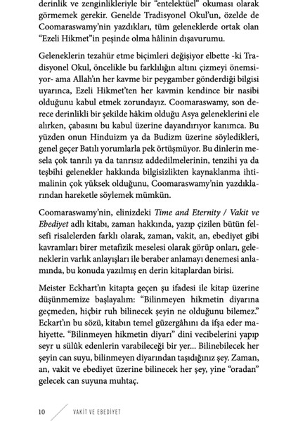 Vakit ve Ebediyet - Ananda K. Coomaraswamy indirimleri