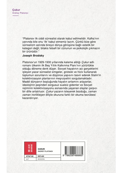 Çukur - Andrey Platonov fiyatları