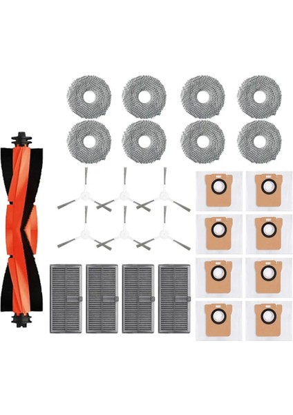 Xiaomi Mijia M30S Için D103CN Robot Vakum Temizleyici Aksesuarlar Ana Yan Fırça Hepa Filtre Mop Bez Tuz Torbası (Yurt Dışından)