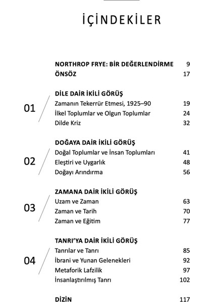 İkili Görüş - Northrop Frye fırsatları