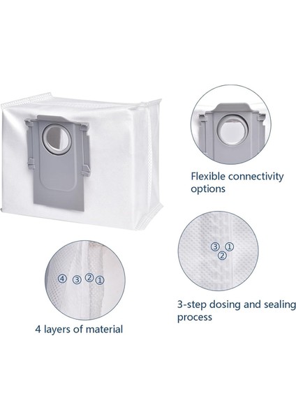 Roborock S8 Pro Uitra Için Robot Vakum Süpürücü Ana Yan Fırçalar Hepa Filtre Mop Bez Tuz Torbaları Yedek Parçalar (Yurt Dışından) modelleri