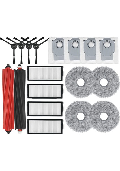 Roborock V20 / P10S Pro Değiştirme Ana Yan Fırçası Hepa Filtre Mop Padleri Toz Torbaları Yedek Parçalar Aksesuarları (Yurt Dışından)