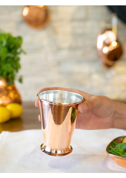 Bakır Bardak Kısa Şerbet Model Parlak Bakır Renk modelleri