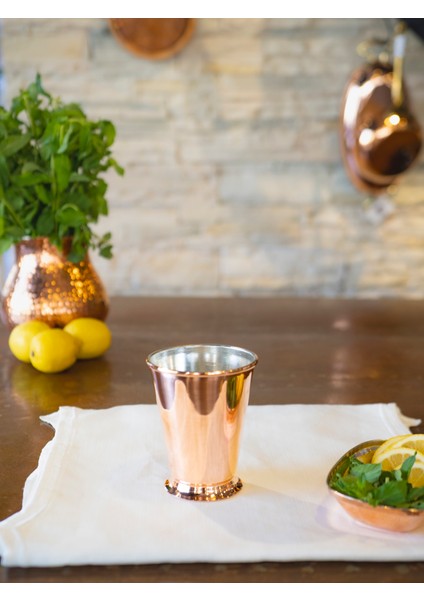 Bakır Bardak Kısa Şerbet Model Parlak Bakır Renk fırsatları