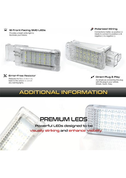 4x Ayak Hafası Işık Bagaj Işığı -Audi A4 A6 C6 C7 R8 Tt Q5 Q3 Q7 A8 S3 Rs6 4B0947415 4B0947415A 4E0947415 8D0947415 (Yurt Dışından) modelleri