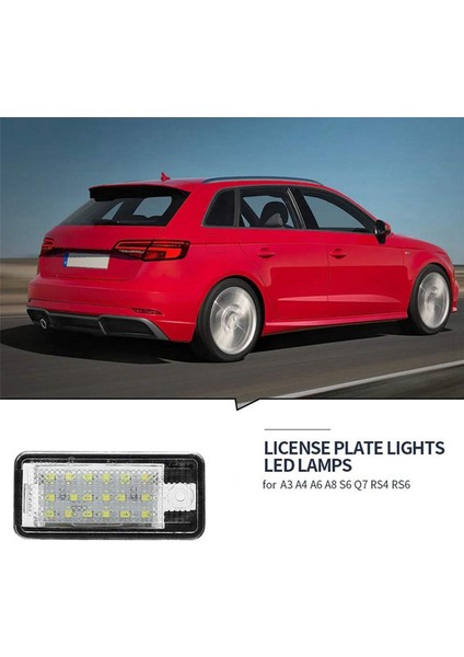 6x Araba LED Lisans Numarası Hafif Lamba Beyaz -Audi A3 S3 8p A4 B6 B7 A5 A6 4f Q7 A8 S8 C6 (Yurt Dışından) modelleri