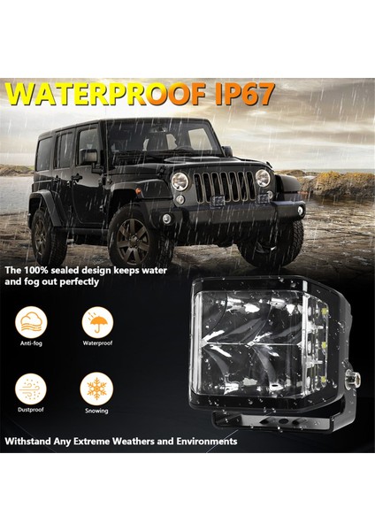 LED Beyaz Çalışmalar 100W 10000LM Offroad Sis Işığı Kamyon Suv Tekne Işleri Işıkları Gece Sürüş Lambası 9-30V 2 Pcs (Yurt Dışından) indirimleri