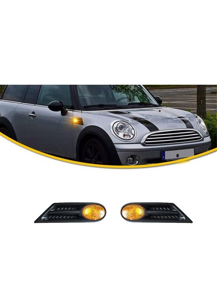 1paır Yan Indüsü Işık Trım Panel 63137260201 63137260202 Bmw Mini R55 R56 R57 R58 R59 07-15 Fender Dönüş Sinyali (Yurt Dışından) modelleri