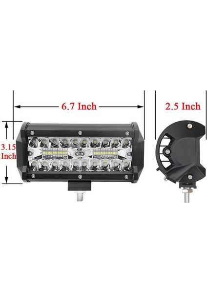 4x 7 Inç 120W Combo LED Ilight Barlar Iş Için Spot Taşkın Kirişini Sürüş Offroad Tekne Araba Traktör Kamyonu 4x4 Suv Atv 12V 24V (Yurt Dışından) fiyatları
