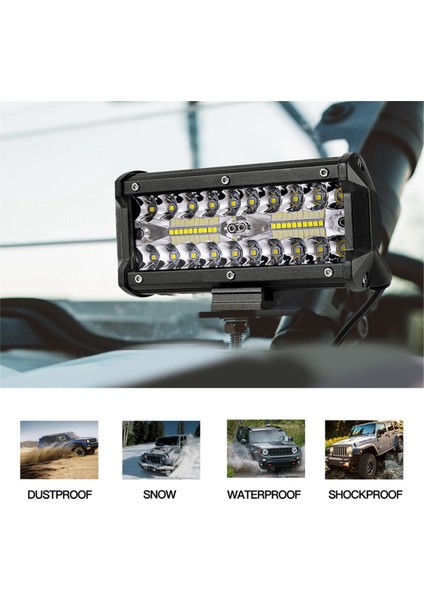 4x 7 Inç 120W Combo LED Ilight Barlar Iş Için Spot Taşkın Kirişini Sürüş Offroad Tekne Araba Traktör Kamyonu 4x4 Suv Atv 12V 24V (Yurt Dışından) modelleri