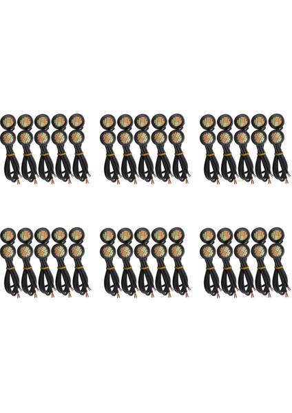 60 Pcs 12V 23MM Çift Renk Geçiş 4014 Smd 12 LED Drl Eagle Göz Gündüz Işık Motor Dönüşü Işıkları (Yurt Dışından)