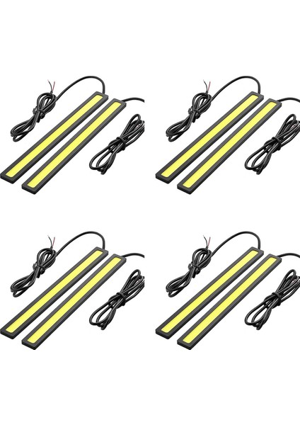 8 x Su Geçirmez Süper Parlak Araba Drl Sis Sürüş Lambaları Koçanı LED Açık Beyaz (Yurt Dışından)