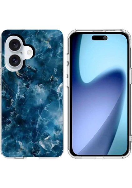 iPhone 17 Mermer Yumuşak Tpu Telefon Kılıfı (Yurt Dışından)