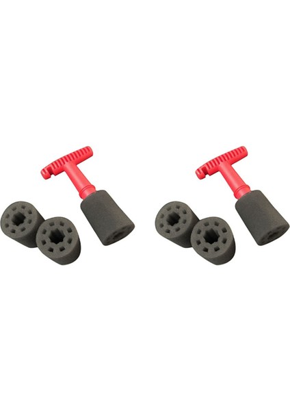 2x Otomobil Yıkama Gömülü Lastik Vidalı Fırça Kabalık Somun Temel Temel Temel Aracı 6 Ekstra Sünger (Yurt Dışından)