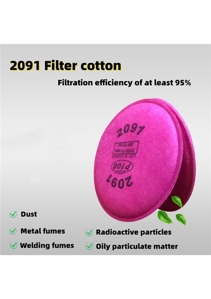 20 Paket 2091 P100 Partikül Filtresi 2091 ile Uyumlu, 6000 6200 6800 7000 Ff-4&#39;ün Yerine (Yurt Dışından) indirimleri