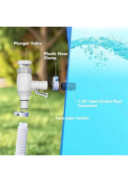 Havuz Hortumu Adaptörü, Havuz Hortumu Tutucusu ve Piston Valfi, Yer Üstü Havuzlar Için Havuz Yedek Parçaları, A (Yurt Dışından) modelleri