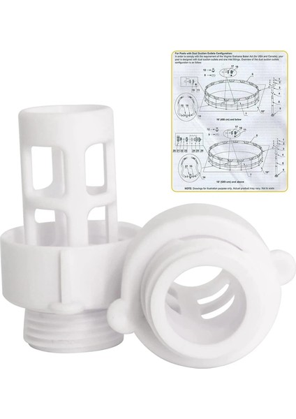 4pcs Intex 10184 Hortum Adaptörü Yuvarlak Yüzme Havuz Parçaları Tahliye Adaptör Malzemeleri (Yurt Dışından) fırsatları