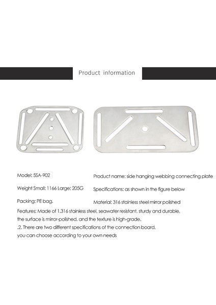 316 Paslanmaz Çelik Tüplü Dalış Sidemount Dokuma Bağlantı Plakası Dalış Kemeri Dokuma Kayışı Kaleci Bcd Aksesuarları S (Yurt Dışından) fırsatları