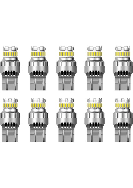 10X T20 7440 W21W LED Canbus Ters Işıkları W21/5W 7443 LED Ampul Fren Sinyal Işıkları 6500K Süper Parlak Kuyruk Lambası (Yurt Dışından)