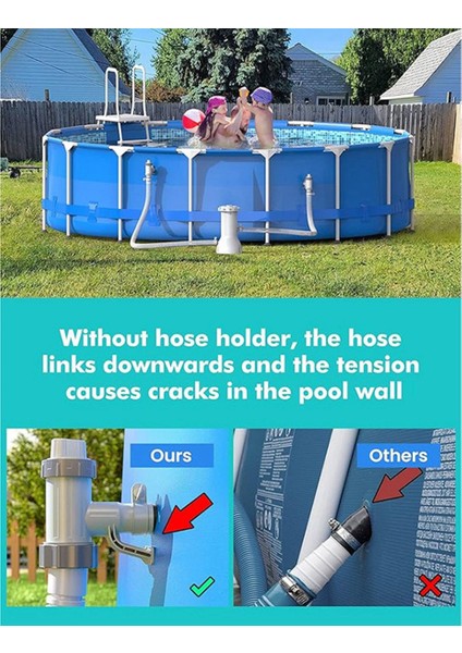 4x Havuz Hortum Adaptörü, Yüzme Havuzu Değiştirme Parçaları Havuz Hortum Braketi ve Piston Valfi Yüzde Yüzme Havuzu (Yurt Dışından) fırsatları