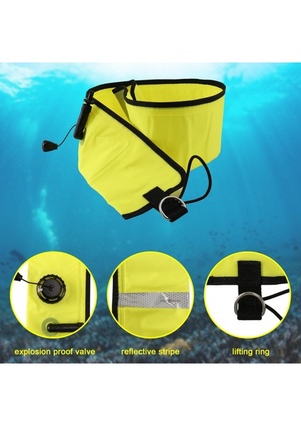 1m Tüplü Dalış Şişirilebilir Smb Yüzey Işareti Şamandıra Görünürlüğü Şamandıra Sinyal Tüp Sosis, Sarı (Yurt Dışından) modelleri