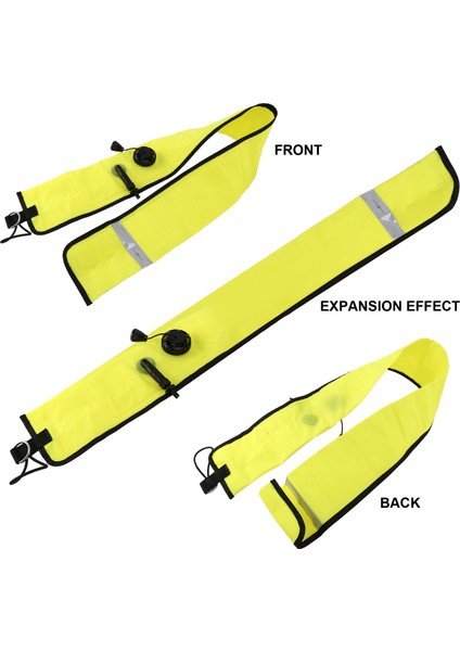 1m Tüplü Dalış Şişirilebilir Smb Yüzey Işareti Şamandıra Görünürlüğü Şamandıra Sinyal Tüp Sosis, Sarı (Yurt Dışından) indirimleri
