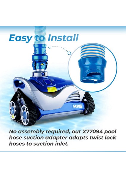 3x Havuz Vakum Hortum Adaptörü Zodyak Mx6 Mx8 Havuz Temizleyici Yüzme Havuzu Emme Adaptörü Hortum Adaptörü (Yurt Dışından) fırsatları