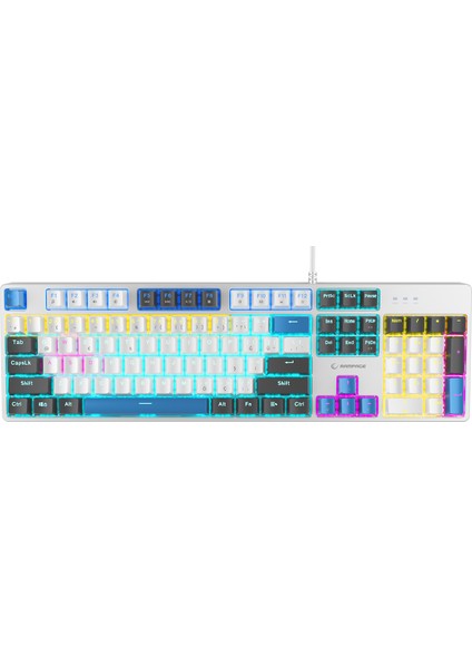 Kb-Mk2 Nimbus Red Switch Rainbow Aydınlatmalı Anti-Ghosting Mekanik Klavye Gaming Oyuncu Klavyesi