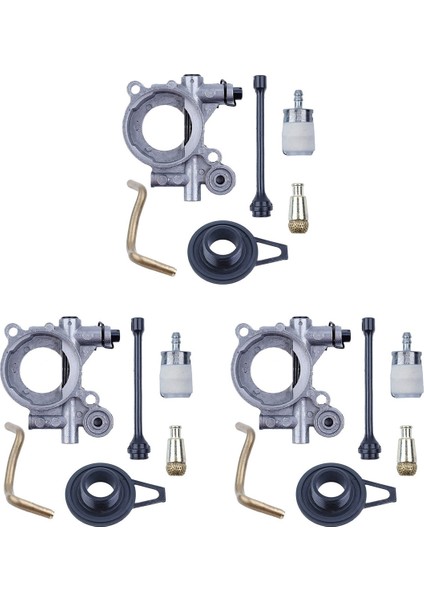 Husqvarna Için 3x Yağ Pompası Solucan Dişli Yağ Hortum Hortum Filtre Kiti 365 371 372 Xp 372XP 362 Montaj (Yurt Dışından)