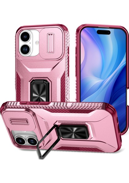 iPhone 17 Camshield Kickstand Tpu + Pc Kaymaz Telefon Kılıfı (Yurt Dışından)