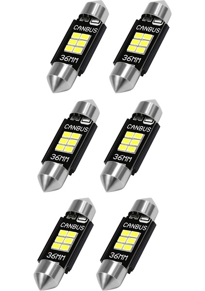 6x Son Derece Parlak 400 Lümen 3020 Yonga Seti Kanbus Hatasız LED Ampuller Iç Araba Işıkları Için Plaka Plakası (Yurt Dışından)