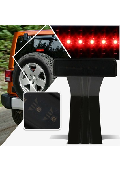 3x Araba LED Üçüncü Fren Işıkları Jeep Wrangler Jk 07-18 Için Yüksek Montaj Durdurma Işıkları (Yurt Dışından) fırsatları